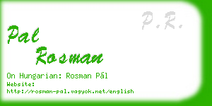 pal rosman business card